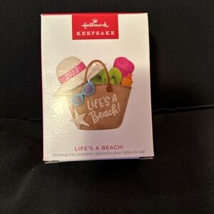 Hallmark Keepsake Life's a Beach Ornament with Pink and Green Accents